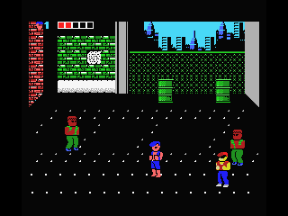 Double Dragon (MSX) screenshot: Attack before you're closed in