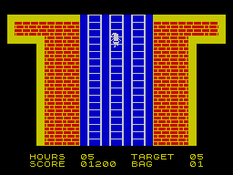Special Delivery: Santa's Christmas Chaos (ZX Spectrum) screenshot: Section 2 of the game, down the chimney