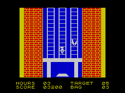Special Delivery: Santa's Christmas Chaos (ZX Spectrum) screenshot: Near the basement