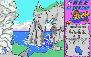 Free Climbing (Atari ST) screenshot: Game start