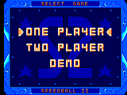 Speedball 2: Brutal Deluxe (SEGA Master System) screenshot: Setting up a game