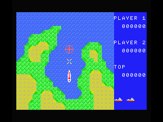 D-Day (MSX) screenshot: Your battle ship leaves port