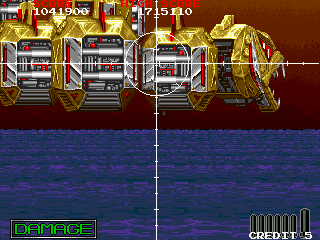 Battle Shark (Arcade) screenshot: Worm Boss