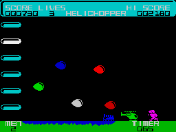 Helichopper (ZX Spectrum) screenshot: It walks across