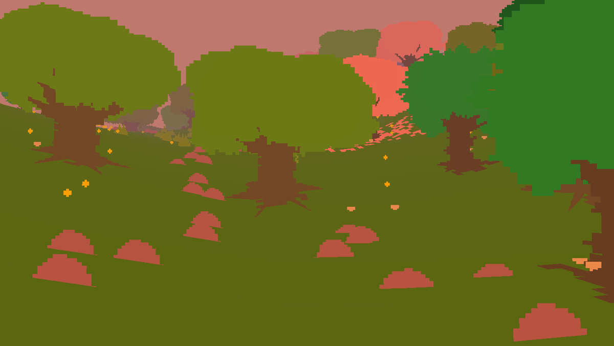 Proteus (Windows) screenshot: The day cycle moves on when you walk around.