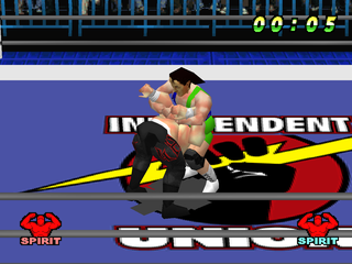 WCW vs. the World (PlayStation) screenshot: Benoit vs. Scott