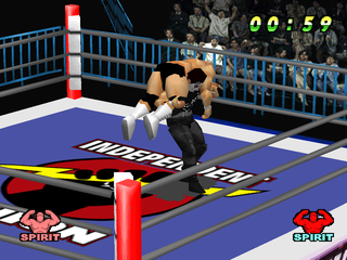 WCW vs. the World (PlayStation) screenshot: Lex Luger vs. Sting
