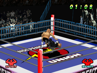 WCW vs. the World (PlayStation) screenshot: Throwing down