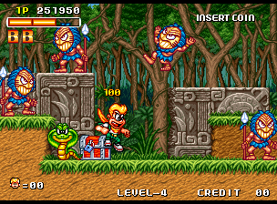 Spinmaster (Neo Geo) screenshot: Stage 4