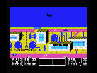 Wrangler (MSX) screenshot: Your fighter jet