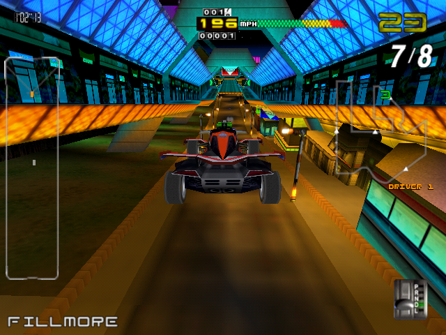 San Francisco Rush 2049 (Arcade) screenshot: Track 5 - Night