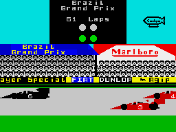 Formula One (ZX Spectrum) screenshot: And it is GOOOOO!