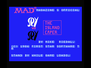 Spy vs. Spy: The Island Caper (MSX) screenshot: Title screen