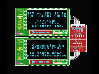Spy vs. Spy: The Island Caper (MSX) screenshot: Credits