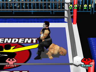 WCW vs. the World (PlayStation) screenshot: Leg lock