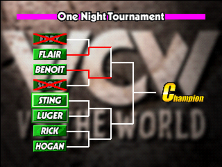 WCW vs. the World (PlayStation) screenshot: Tournament details