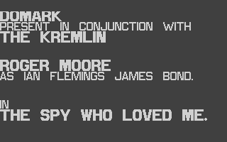 The Spy Who Loved Me (Atari ST) screenshot: Title screen