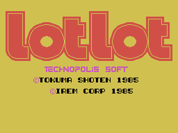 Lot Lot (MSX) screenshot: The title screen.