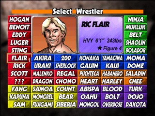 WCW vs. the World (PlayStation) screenshot: Wrestler selection