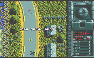 The Spy Who Loved Me (Atari ST) screenshot: Crashed