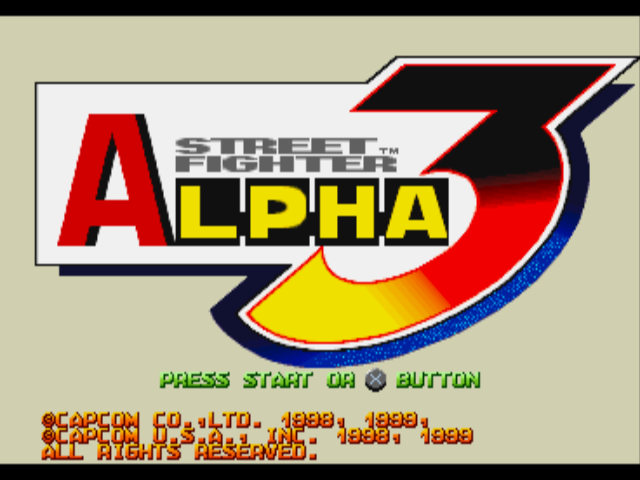 Street Fighter Alpha 3 (PlayStation) screenshot: Title screen