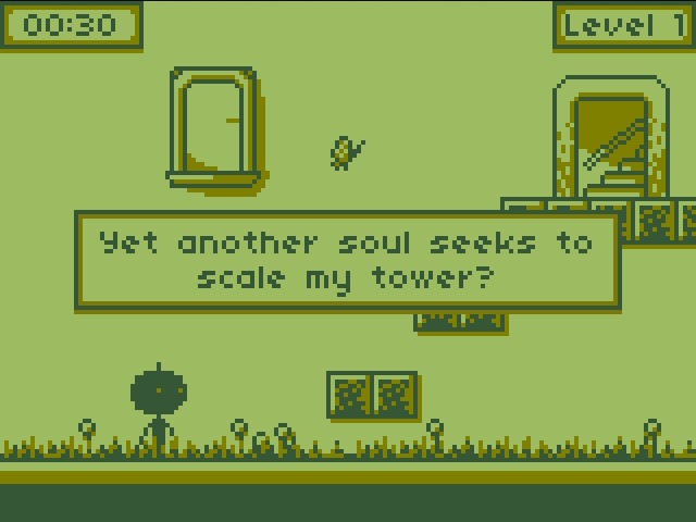 Tower of Heaven (Browser) screenshot: The deity speaks to the player
