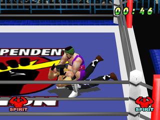 WCW vs. the World (PlayStation) screenshot: Pulling the head.