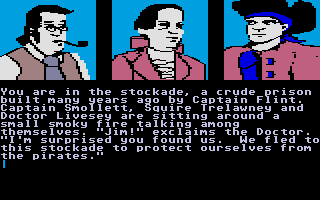 Treasure Island (Atari ST) screenshot: The good guys: The Squire, Doctor and Captain.