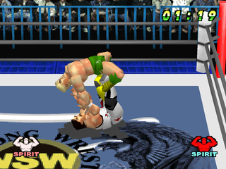 WCW vs. the World (PlayStation) screenshot: Arms and legs lock