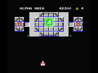 Megaforce (MSX) screenshot: Destroy the End Boss structure