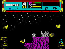 Starquake (ZX Spectrum) screenshot: The starting location