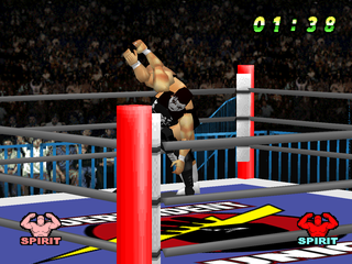 WCW vs. the World (PlayStation) screenshot: Arm lock