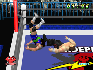WCW vs. the World (PlayStation) screenshot: Falling