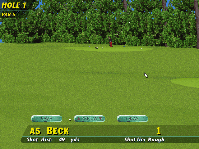 PGA Tour 96 (DOS) screenshot: Practice alternative view