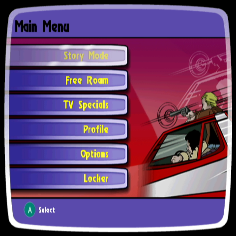 Starsky & Hutch (GameCube) screenshot: Main Menu