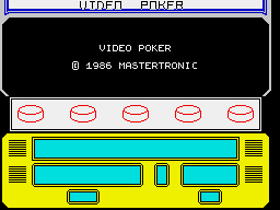 Las Vegas Video Poker (ZX Spectrum) screenshot: Title screen