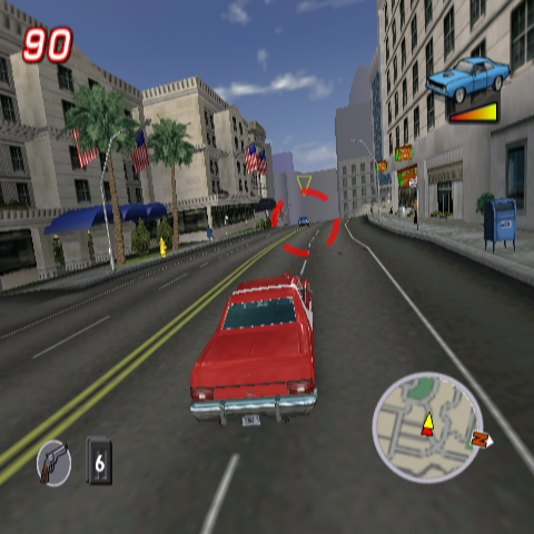 Starsky & Hutch (GameCube) screenshot: On Target
