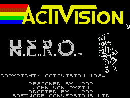 H.E.R.O. (ZX Spectrum) screenshot: Loading screen