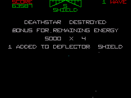 Star Wars (ZX Spectrum) screenshot: End of wave bonus