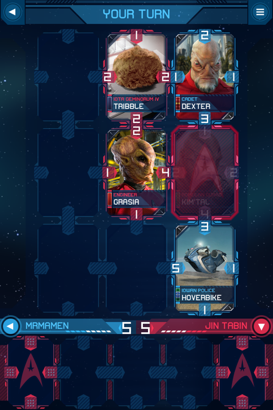 Star Trek: Rivals (iPhone) screenshot: Opponent is taking a turn