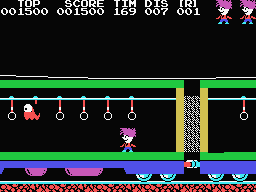 Stop the Express (MSX) screenshot: Walk to the front of the train.