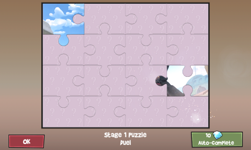 Blitz Brigade (Android) screenshot: In single player you can collect jigsaw pieces