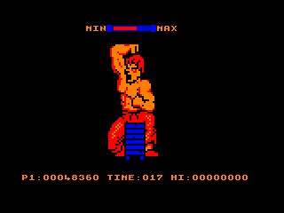 Street Fighter (Amstrad CPC) screenshot: Bonus round
