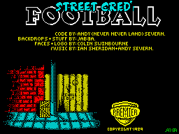 Street Cred Football (ZX Spectrum) screenshot: Loading screen