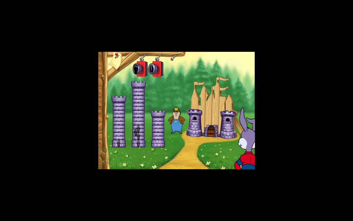 Reader Rabbit: 1st Grade (Windows) screenshot: Inventive way to measure things, but ultimately a bit pointless.