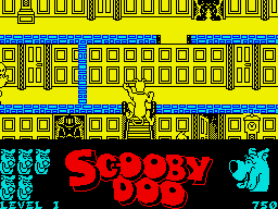 Scooby-Doo (ZX Spectrum) screenshot: Climbing a ladder