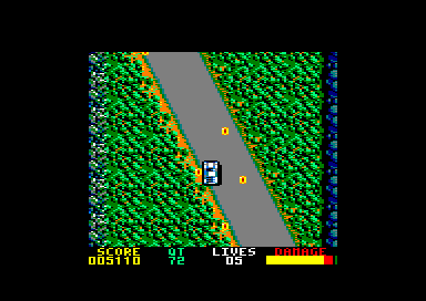 The Spy Who Loved Me (Amstrad CPC) screenshot: Collect the coins