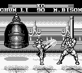 Street Fighter II (Game Boy) screenshot: Chun-Li's fast kicks is a possible barrier to transpose, but the player needs some luck...