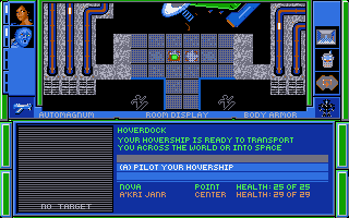 Hard Nova (Atari ST) screenshot: Inside the base
