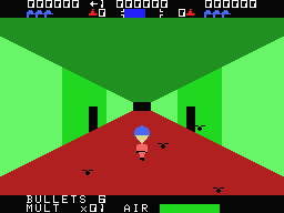 Sewer Sam (MSX) screenshot: Two passages to other sewer tunnels.
